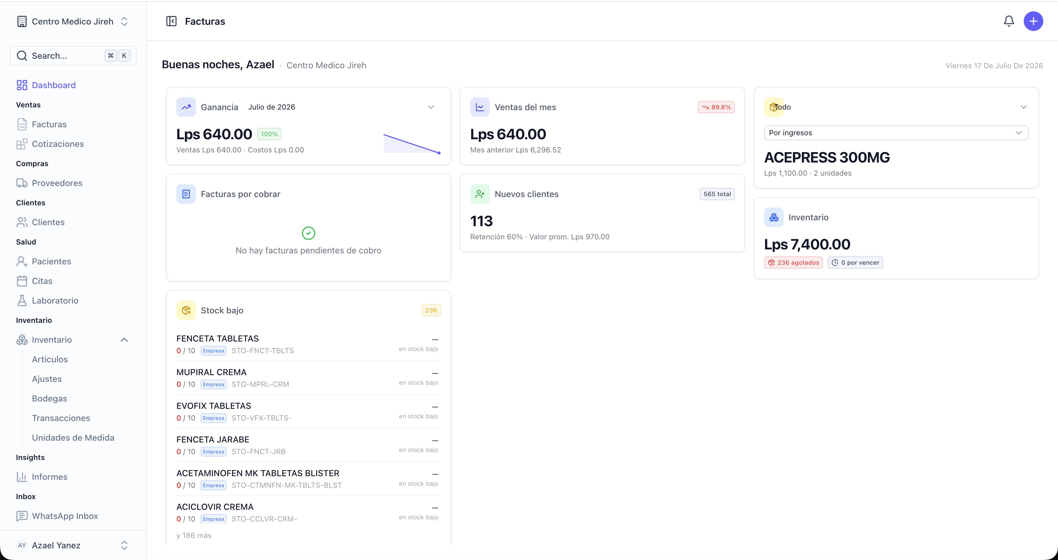 Akount dashboard